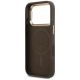 7. Guess 4G PU Triangle Logo & Stand Camera Magsafe Case for iPhone 17 Pro - Brown