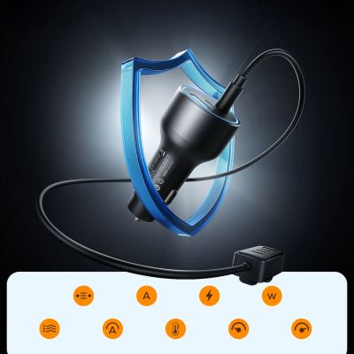 10. ORICO ChargeClip 90W 2A4C Back Clip Multi-Port Car Charger