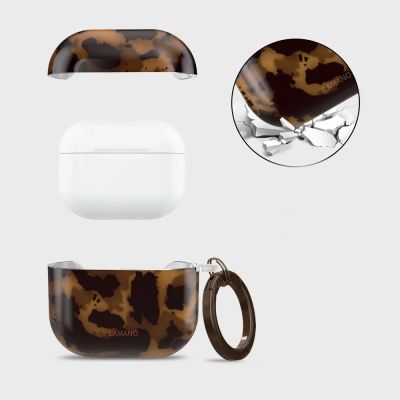3. Tech-Protect Lamano case for AirPods 4 - brown and black