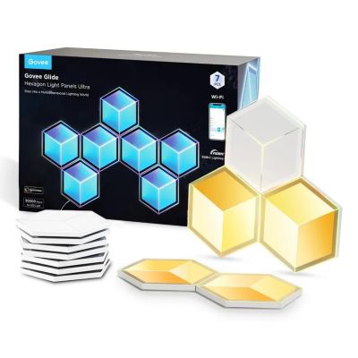 11. Govee H606A Glide Hexagon Light Panels Ultra 7-pack | LED lighting | RGBIC, 2.4GHz Wi-Fi, Bluetooth