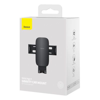 4. Baseus Metal Age II Gravity Car Phone Holder for Air Vent Black (SUJS000001)