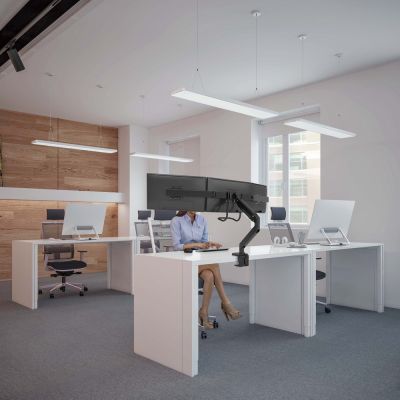 11. GEMBIRD ADJUSTABLE DESK ARM/MOUNT FOR 3 MONITORS 17-27, VESA 100X100MM, UP TO 6 KG