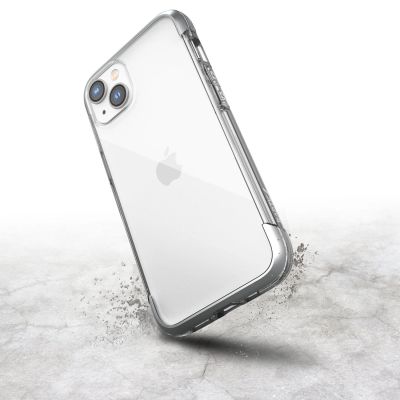 2. Raptic X-Doria Air Case for iPhone 14 Plus armored cover silver