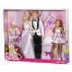 7. Barbie JCW41 Wedding Set Young Couple 4 Dolls