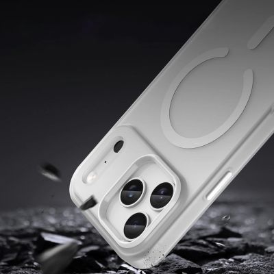 9. Magnetic Abrasive iPhone 17 Pro Case Compatible with MagSafe - Matte White