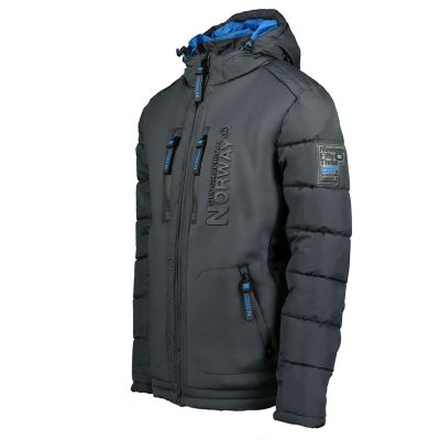 4. Men’s Jacket Geographical Norway BEACHWOOD DGREY-BLUE DB MEN 068 BS4 (WU6633H/GN-DARK GREY)