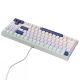 5. Machenike K500B-B87 Wired Mechanical Gaming Keyboard with Backlight, Red Switch - White