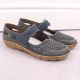 14. Rieker W RKR648 blue openwork leather shoes
