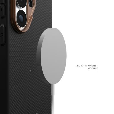 3. UAG Fibr Armr Magnet - case with built-in magnetic module for Samsung Galaxy S26 Ultra (black/bronze)