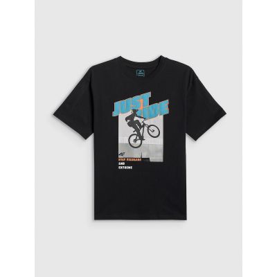 5. Boy's cotton T-shirt 4F 4FJRSS26TTSHM4169-020S