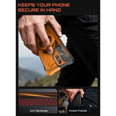 6. Supcase UB Grip Mag MagSafe Case for Samsung Galaxy S26 Ultra - Orange and Black