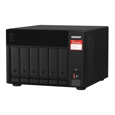 5. Qnap TVS-675-8G, Tower, 6 x 2.5"/3.5" SATA, Zhaoxin Kaixian KX-U6580 8C/8T, 8GB (1x 8GB) DDR4 SODIMM, 2 x 2.5GbE, Single PSU, 250W
