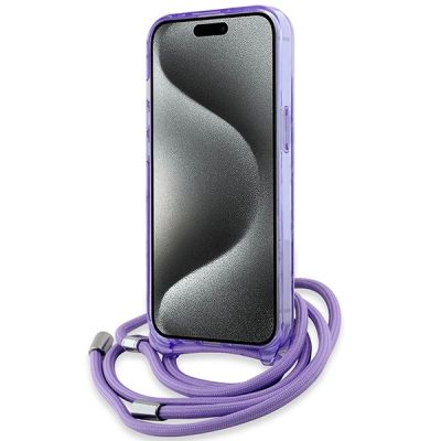 4. Karl Lagerfeld IML Crossbody Monogram Karl & Choupette Head MagSafe case for iPhone 15 / 14 / 13 - purple