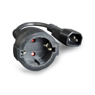 3. GEMBIRD PC-SFC14M-01 adapter (C14 / IEC C14 / IEC 320 C14 M - Schuko, Shuko F; 0.15m; black)