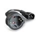 3. GEMBIRD PC-SFC14M-01 adapter (C14 / IEC C14 / IEC 320 C14 M - Schuko, Shuko F; 0.15m; black)