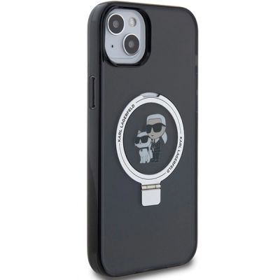 4. Karl Lagerfeld KLHMP15MHMRSKCK iPhone 15 Plus 6.7"black/black hardcase Ring Stand Karl&Choupette MagSafe
