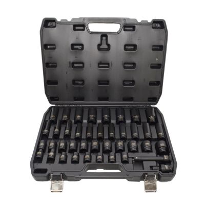 AWTOOLS 1/2" IMPACT SOCKET SET 40 pcs. SHORT AND LONG BLACK LINE