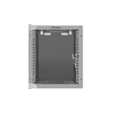 2. Lanberg WF10-2306-10S Rack Cabinet (6U; 329mm / 280mm / 310mm; Wall-Hung; Glass; 10"; Gray)