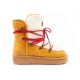 4. D.Franklin women's winter snow boots, fashionable fur lining, mustard color