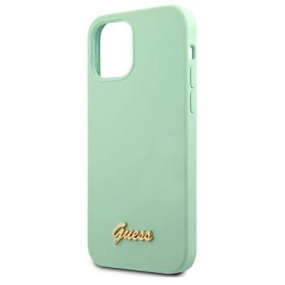 6. Guess Metal Logo Script Case for iPhone 12 Pro Max 6.7" - Green