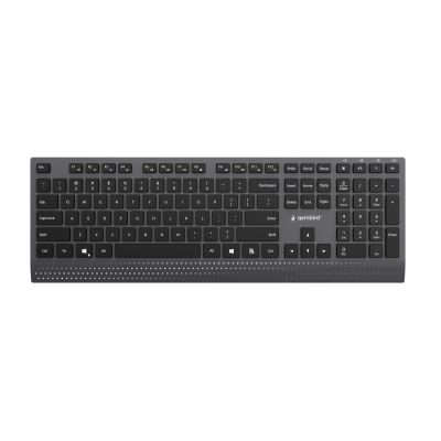 GEMBIRD SLIM WIRED MULTIMEDIA KEYBOARD BLACK, USB-C, US LAYOUT