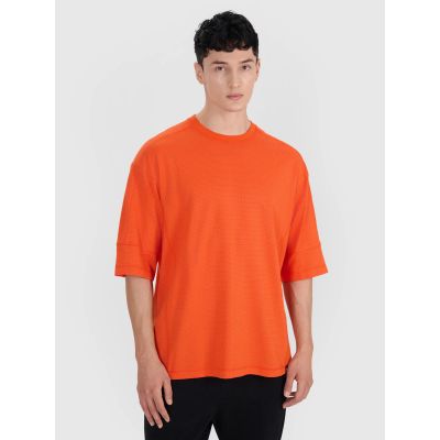 Men's oversize plain T-shirt 4F 4FRSS25TTSHM2653-70S