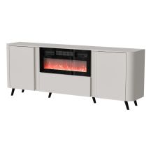 VOLARE chest of drawers 200x39x75 cashmere + fireplace