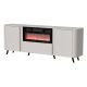 VOLARE chest of drawers 200x39x75 cashmere + fireplace