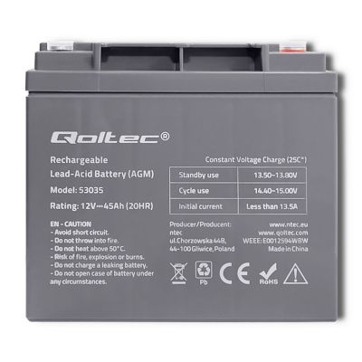 2. Qoltec 53035 maintenance-free battery