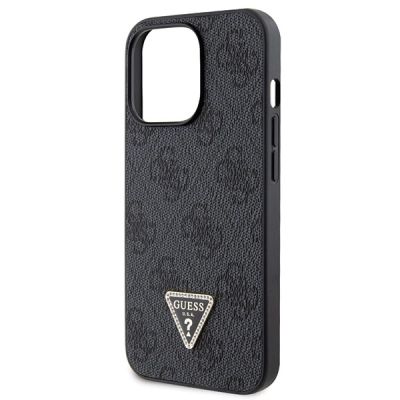 7. Guess GUHCP13LP4TDSCPK Case for iPhone 13 Pro / 13 - Black Crossbody 4G Metal Logo