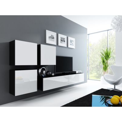 2. VIGO square display cabinet 50/50/30 black/white gloss