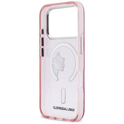 7. Karl Lagerfeld IML Peekaboo MagSafe Case for iPhone 17 Pro - Pink