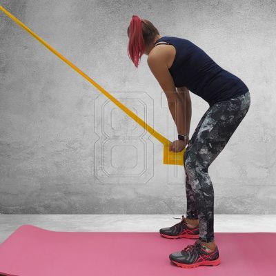 8. Fitness rubber PROFIT LONG LIGHT 200x15x0,35cm yellow DK 2227