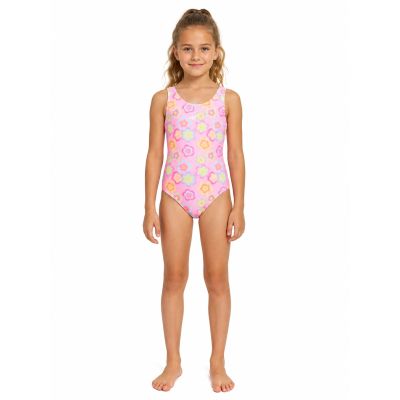 Girls' one-piece swimsuit 4F 4FJRSS26USWSF130-95A