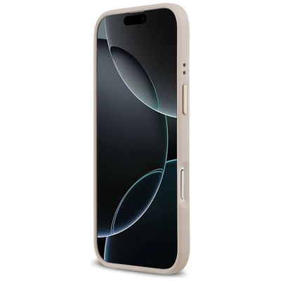 5. Guess 4G Strass Logo & Big Strap Metal Buttons MagSafe Case for iPhone Air - Pink