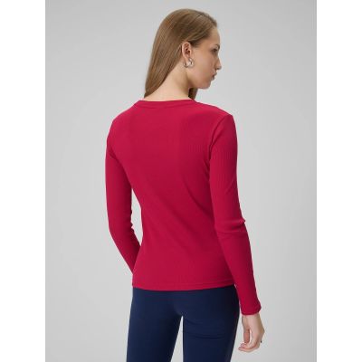 2. Women's long sleeve slim ribbed knit 4F 4FRAW25TLONF656-53S