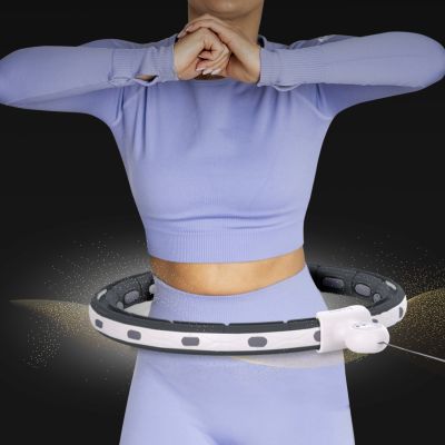 7. MAGNETIC HULA HOP SET BLACK HHM15 WITH HMS COUNTER + SLIMMING BELT BR163 RED