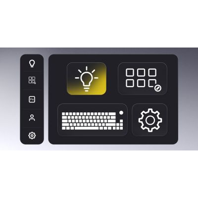 20. HATOR Skyfall Pro Wireless 80 Gaming Keyboard USB + RF Wireless + Bluetooth QWERTY US English Black, Gray
