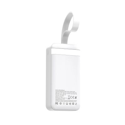 4. Wozinsky W8-W 30000mAh 30W Powerbank 2x USB-A and USB-C with Flashlight - White