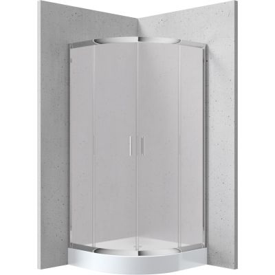 Semicircular shower cabin with shower tray 90x90 cm