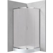 Semicircular shower cabin with shower tray 90x90 cm