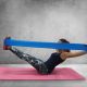 6. Fitness rubber PROFIT LONG MEDIUM 200x15x0.45cm blue DK 2227