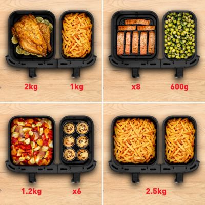 12. Tefal Easy Fry Dual XXL EY942HE0 fryer Double 11 l Autonomous 2020 W Hot Air Fryer Gray