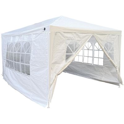 2. GARDEN TENT PAVILION 3X4X2.5M WHITE SASKA GARDEN