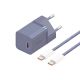 6. Baseus GaN5 30W USB-C EU Wall Charger with Purple Cable Baseus Dynamic 3 USB-C 100W 1m - Purple