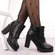 2. Black women's block-heel ankle boots M.Daszyński SA218-8