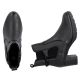 5. Women's leather ankle boots with heels, insulated, black, Rieker 77651-00