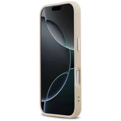 5. Guess Triangle Logo MagSafe Case for iPhone 17 - Beige