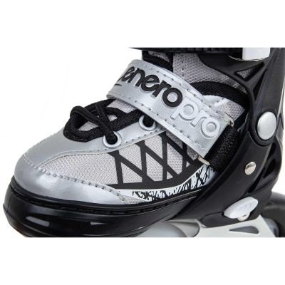 91. ROLLER SKATES-ROLLER SKATES-ICE SKATING 4IN1 ENERO PRO LED 34-37 GRAY
