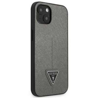 4. Guess SaffianoTriangle Logo case for iPhone 13 / 14 / 15 6.1" - silver